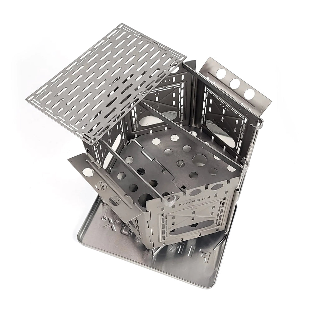 Freestyle<br>HEX-Stove<br>Campfire-Kit,<br>Stailess Steel and Titanium