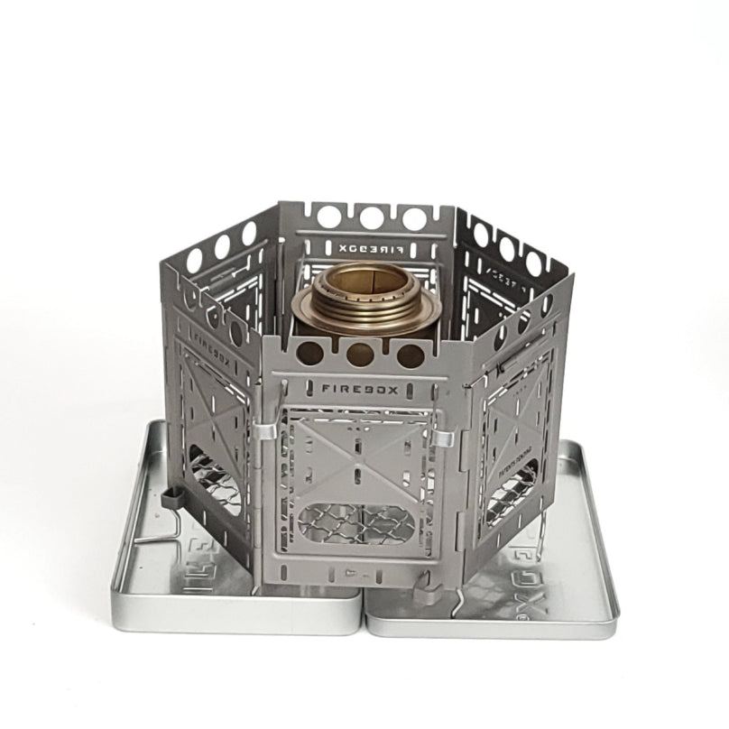 Freestyle<br>HEX-Stove<br>Campfire-Kit,<br>Stailess Steel and Titanium